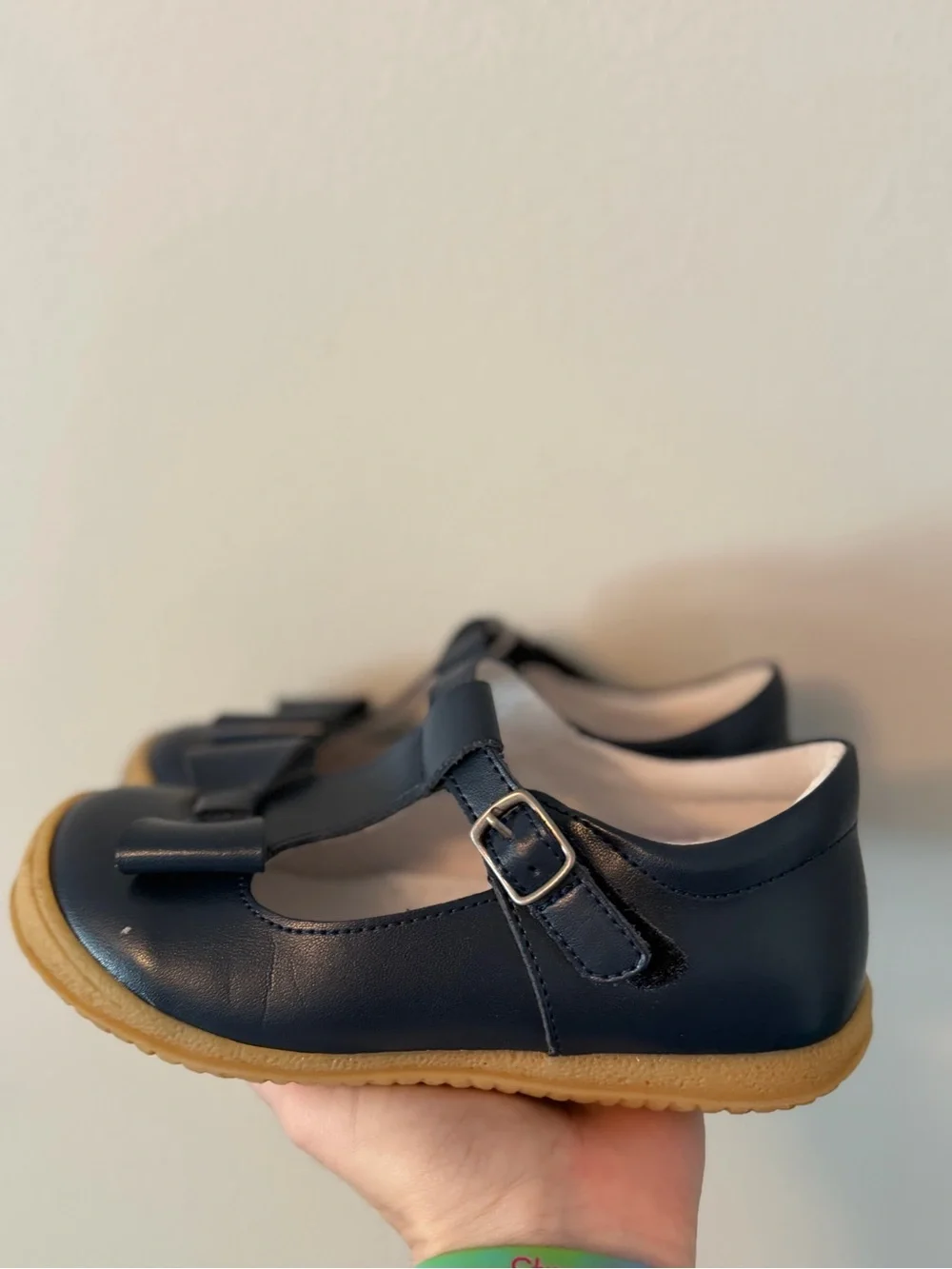 L'Armour Navy Bow Mary Jane Kids Shoes